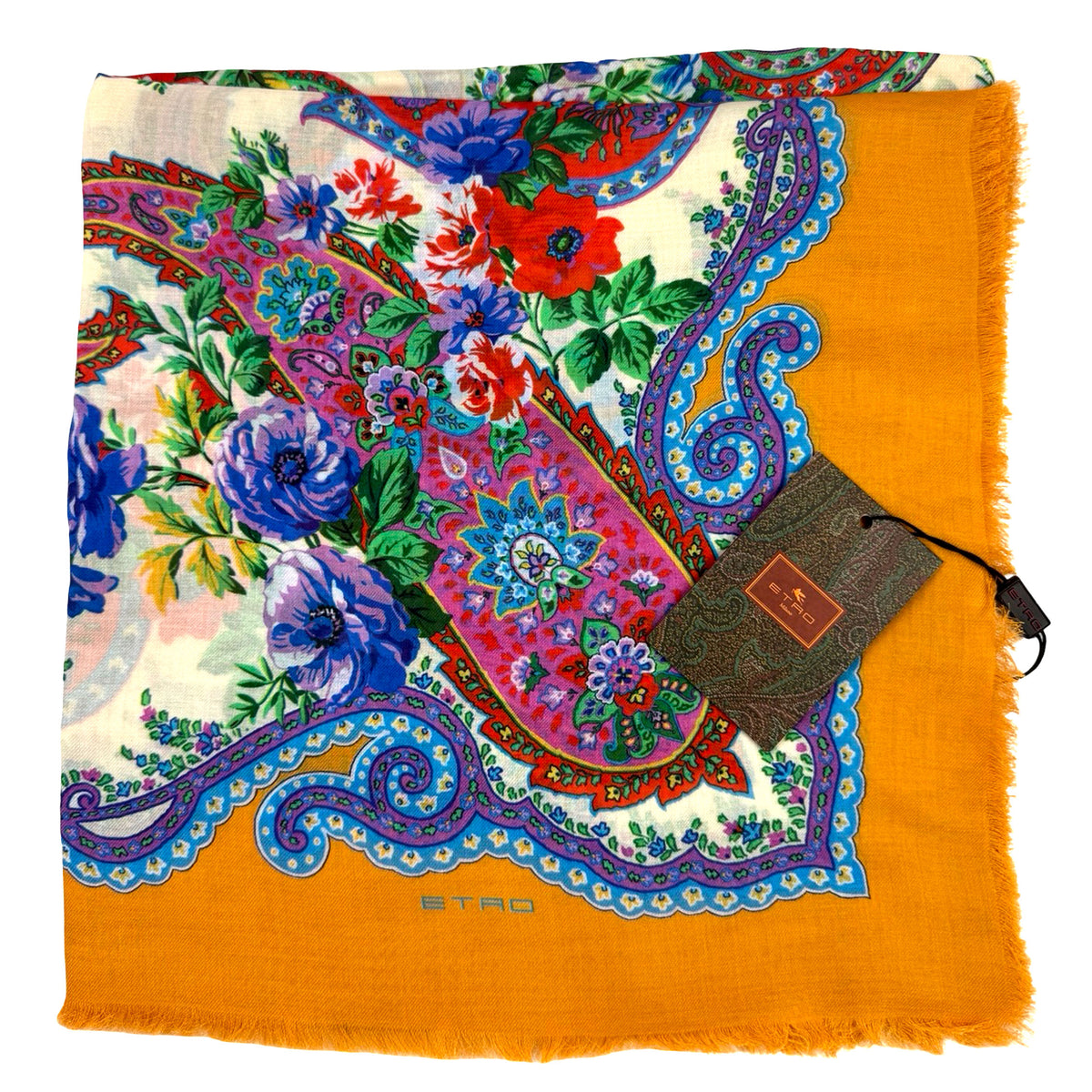 Sale Etro Scarf Paisley Design - Extra Large Square Shawl