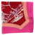 Salvatore Ferragamo Scarf Asian Print Pink Orange Red - Twill Silk Foulard SALE