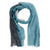 Salvatore Ferragamo Scarf White Navy Aqua -  Linen Cashmere Shawl