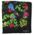 Furla Scarf Black Floral Design - Modal Silk Shawl