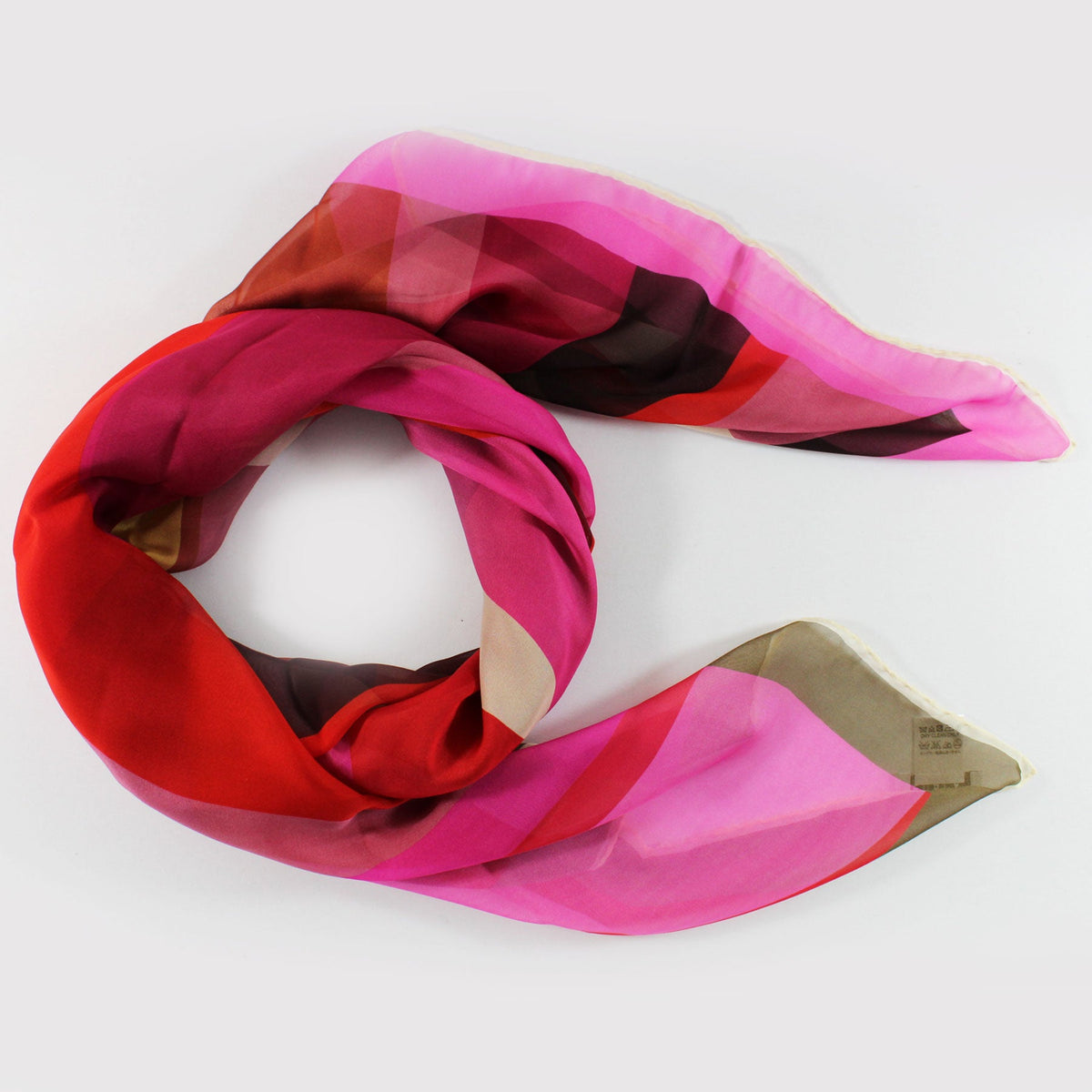 Furla Scarf Pink Design -  Square Chiffon Silk Shawl
