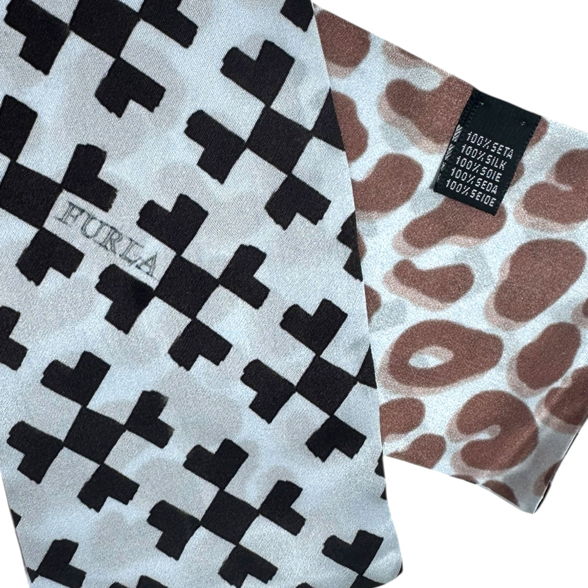 Furla Bandeau Geometric Design - Silk Women Scarf SALE