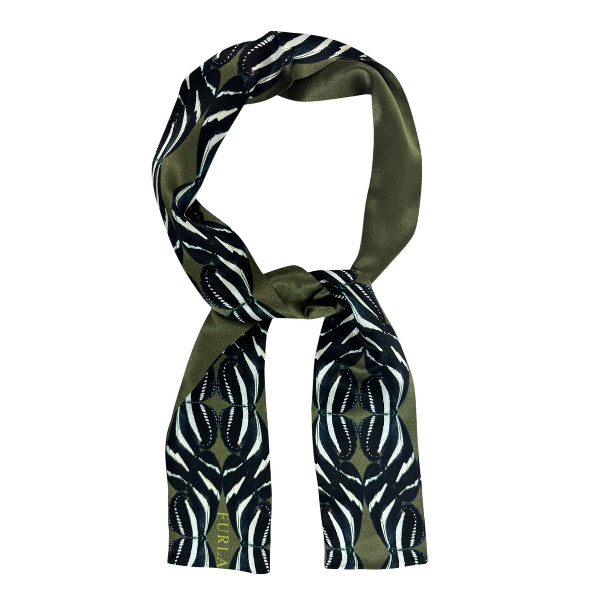 Furla Bandeau Green Butterfly Design - Silk Women Scarf