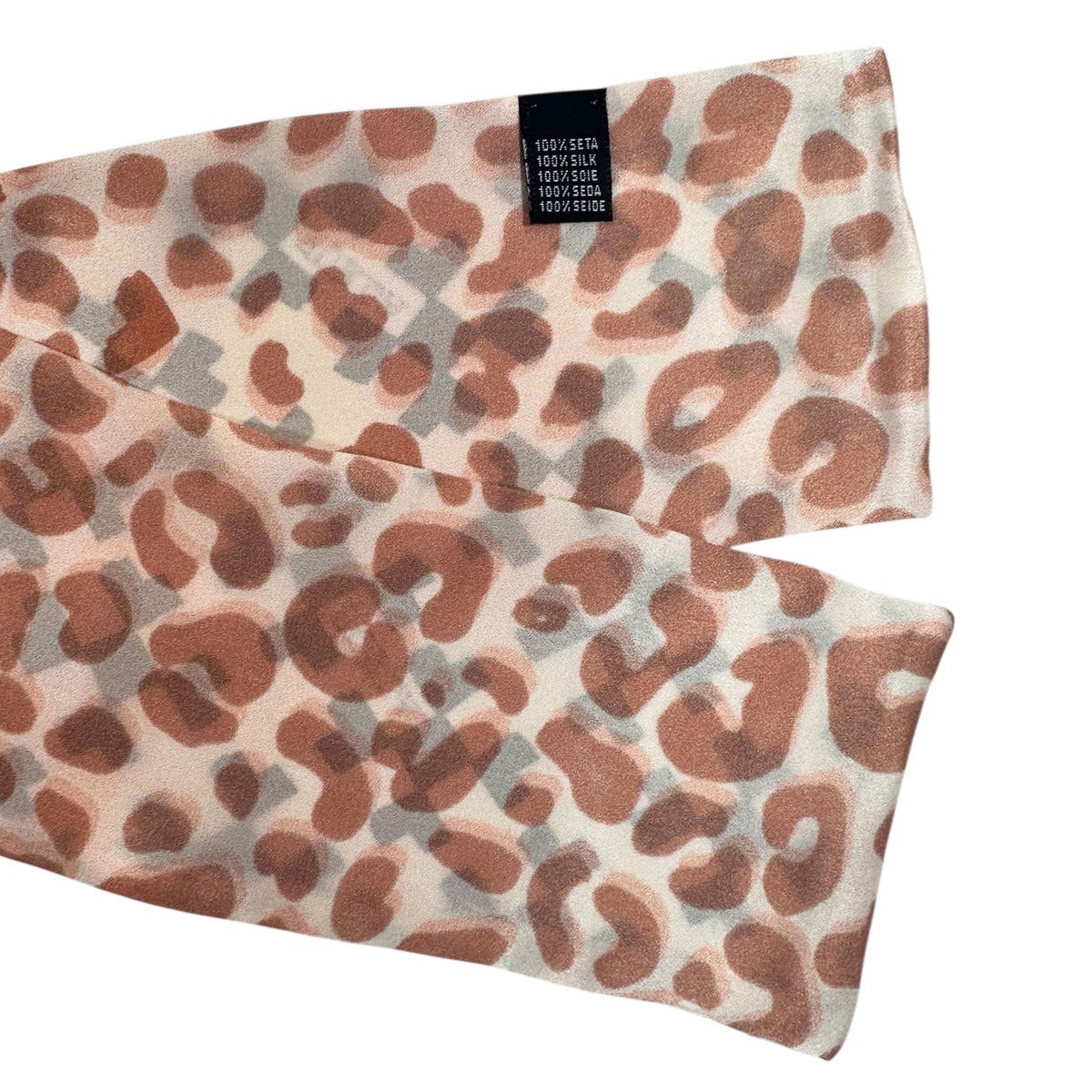 Furla Bandeau Light Pink Geometric Design - Silk Women Scarf