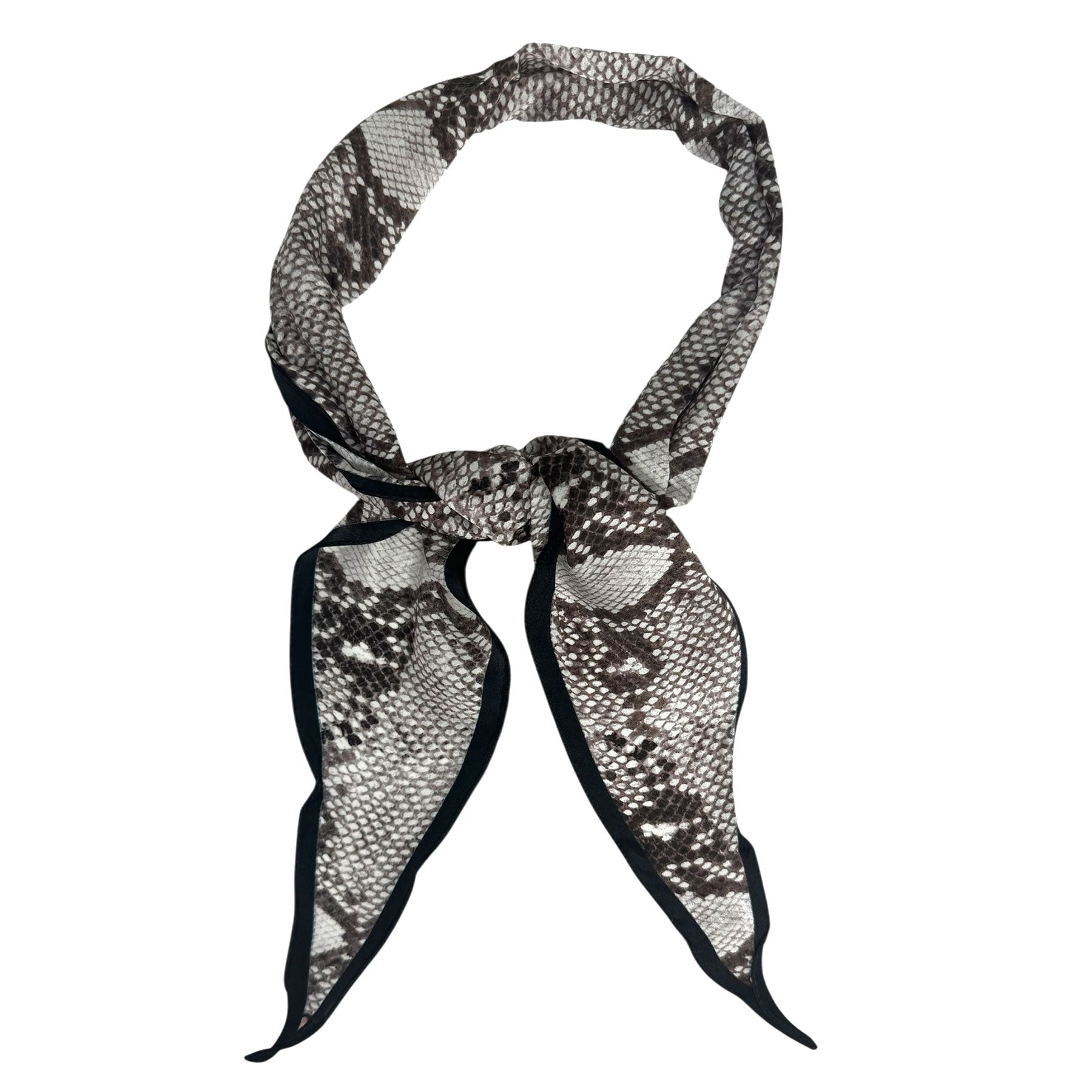 Furla Scarf Snake Skin Design Diamond Shape Silk Scarf SALE