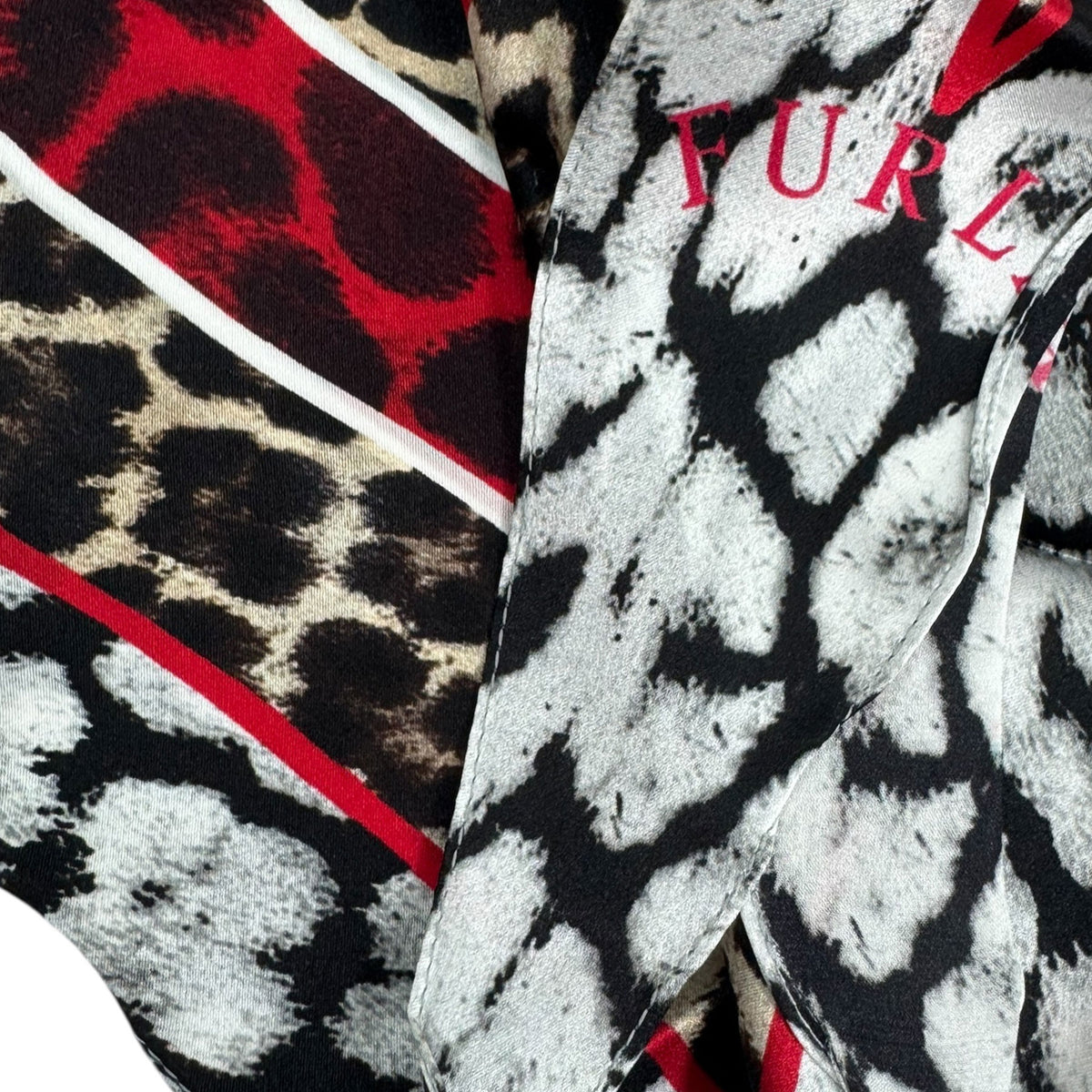 Furla Scarf Panther Print - Diamond Shape Silk Scarf