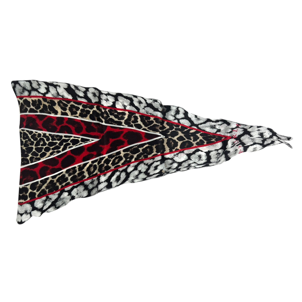 Sale Furla Scarf Panther Print - Diamond Shape Silk Scarf