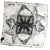 Furla Scarf Black Grey Floral Abstract Design - Square Silk Scarf