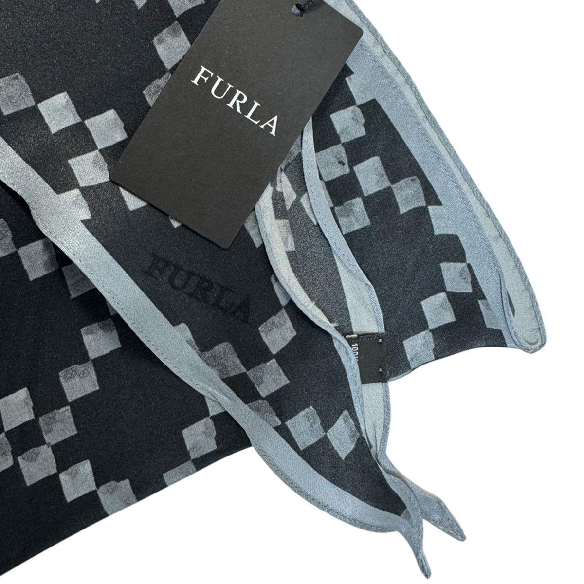 Furla Scarf Gray - Diamond Shape Silk Scarf SALE