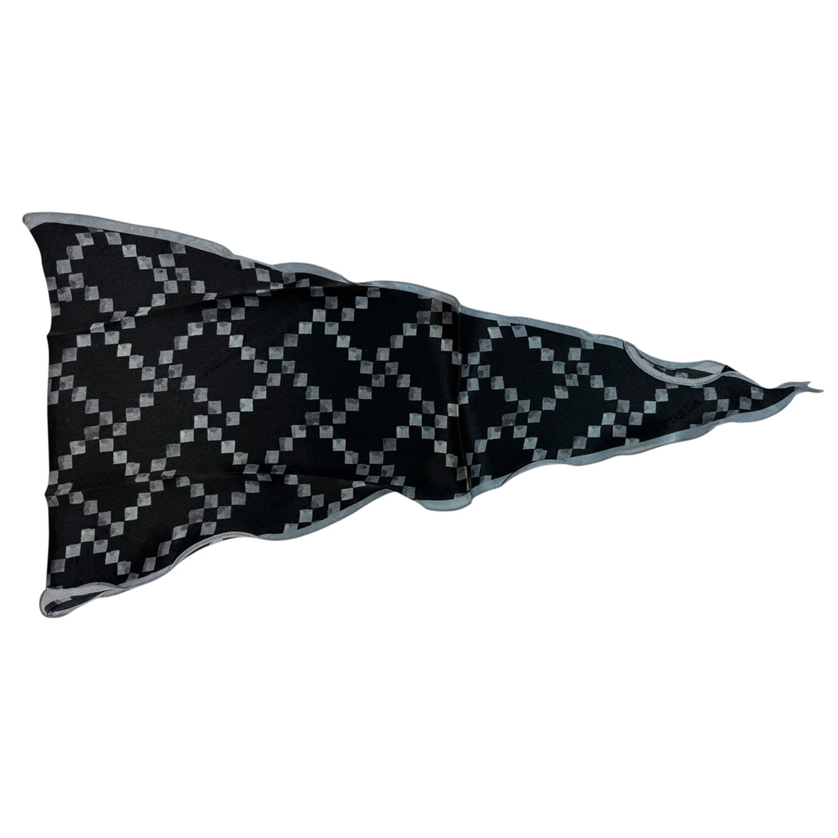 Furla Scarf Gray - Diamond Shape Silk Scarf SALE