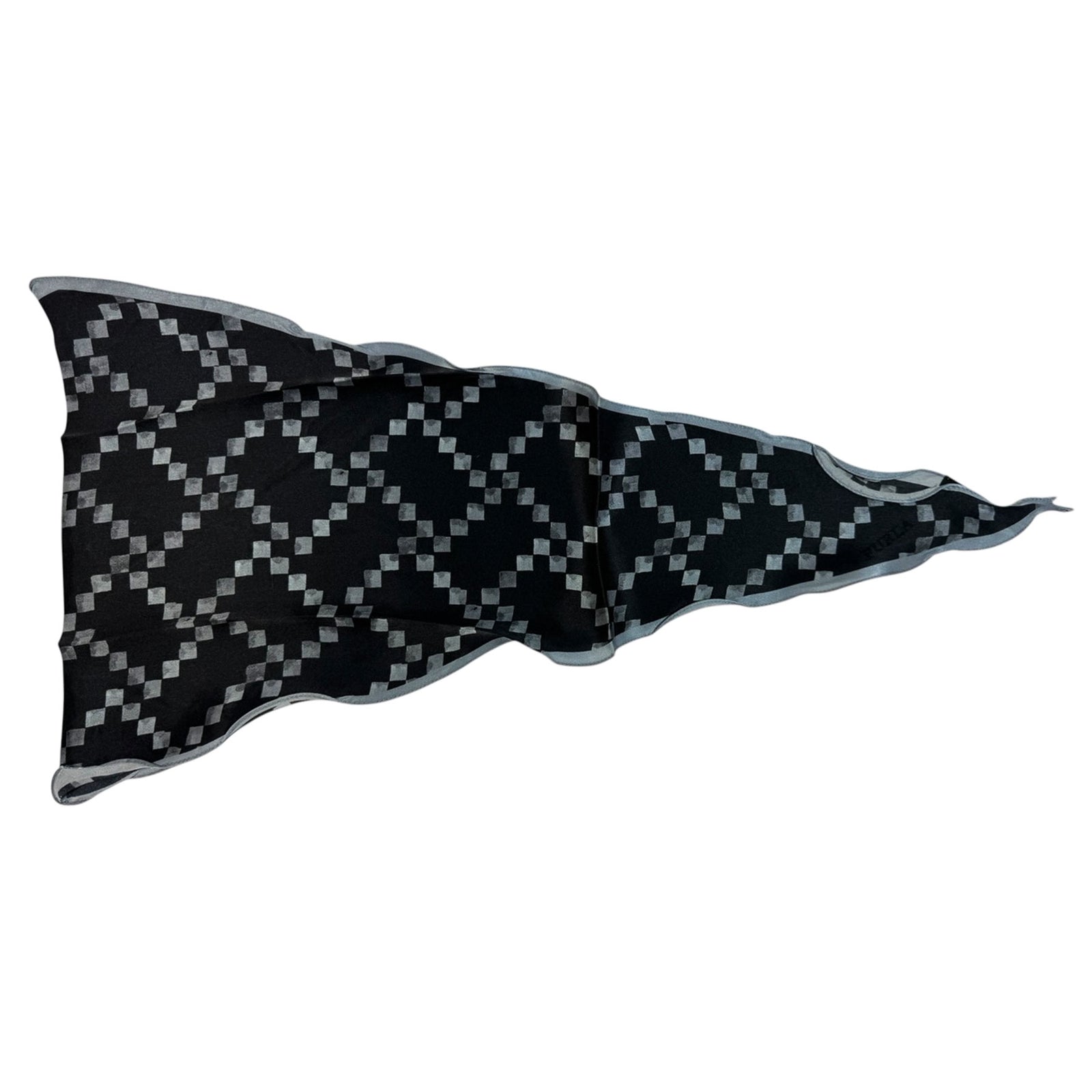 Furla Scarf Gray - Diamond Shape Silk Scarf SALE