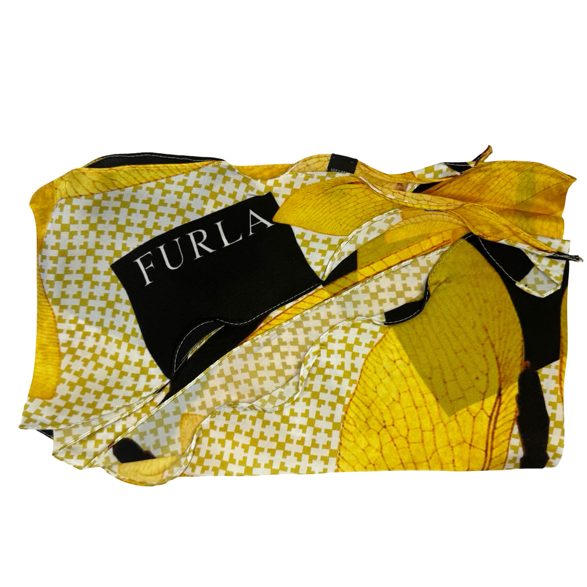 Furla Scarf Orange-Gold Black