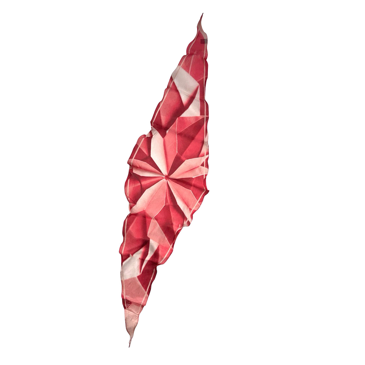Furla Scarf Red Pink - Diamond Shape Silk Neckerchief SALE