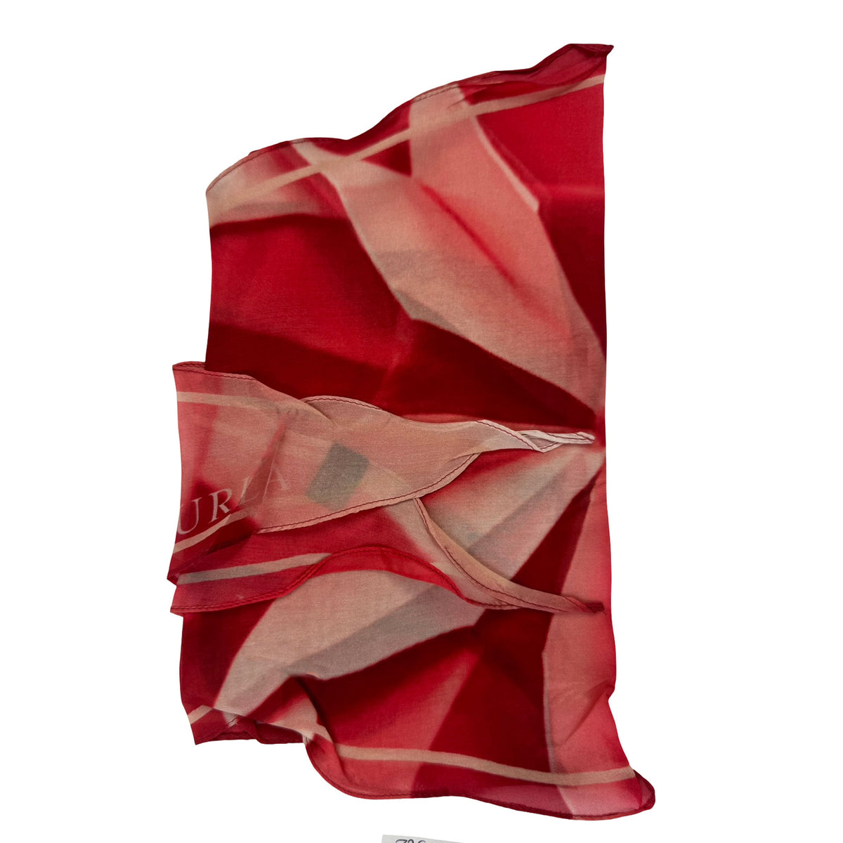 Furla Scarf Red Pink - Diamond Shape Silk Neckerchief SALE