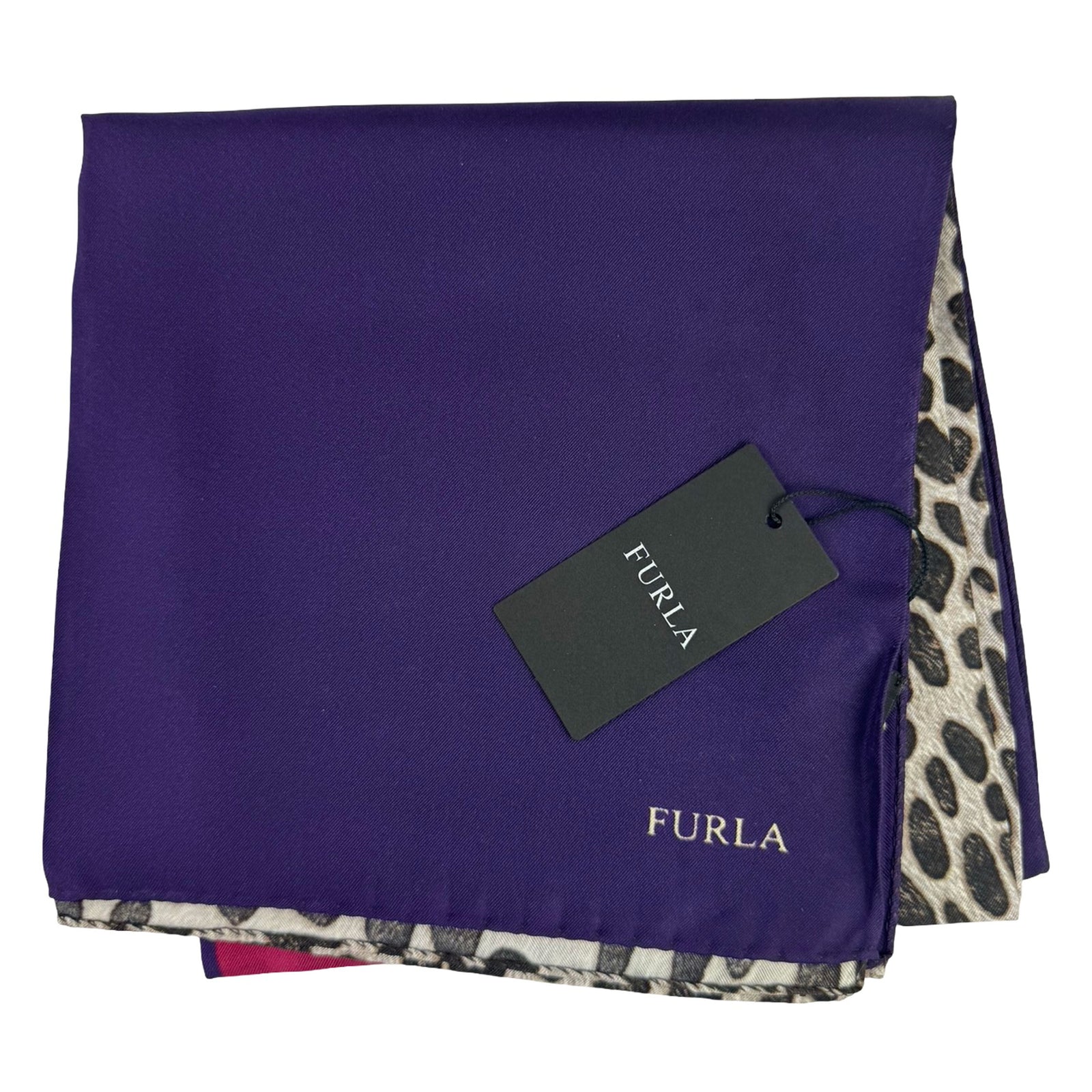 Furla Scarf Purple - Silk Square Foulard
