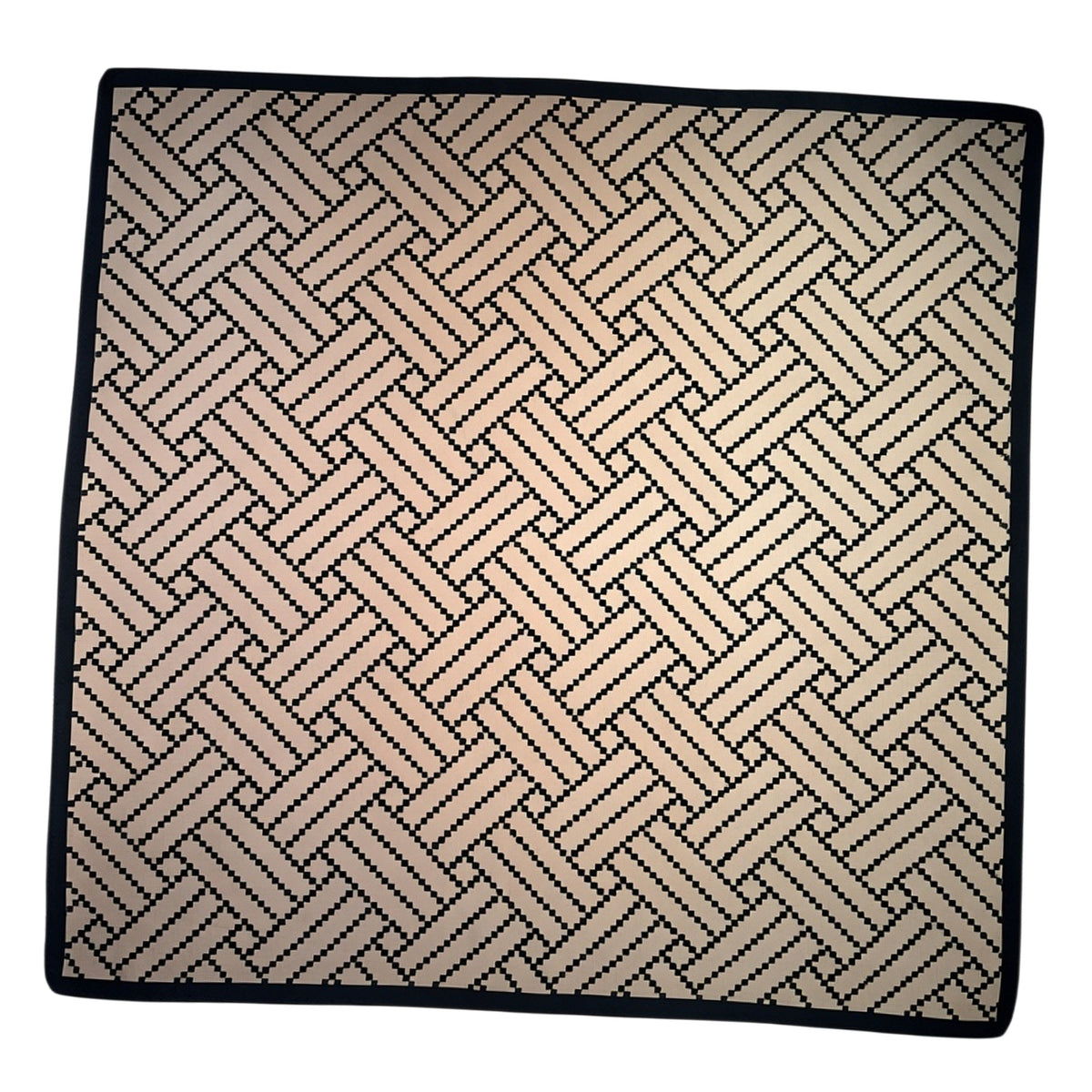 Furla Scarf Taupe Black Basketweave - Silk Square Foulard