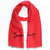 Givenchy Scarf Red Black Logo Design - Wool Silk Shawl