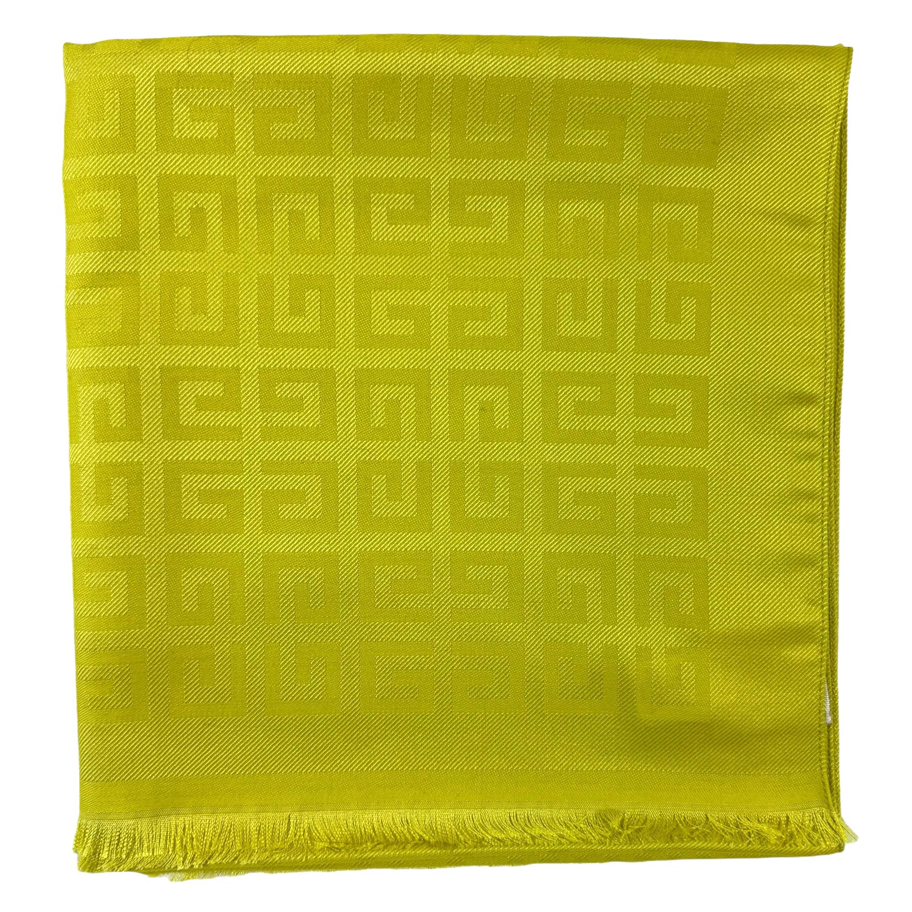 Givenchy Scarf Acid Lime 4G Design - Twill Silk Shawl