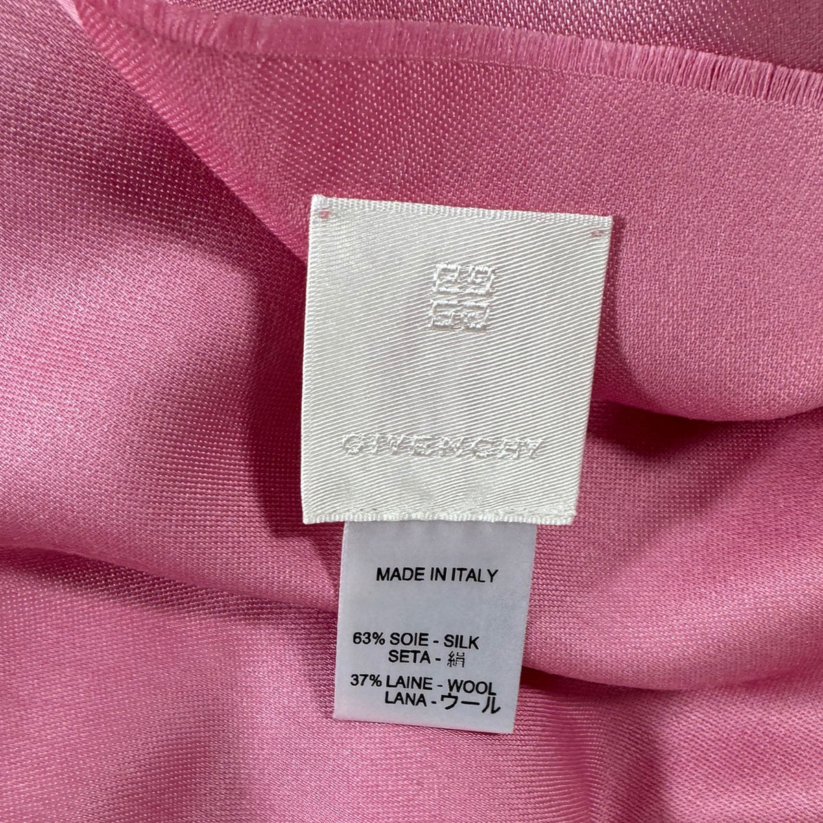 Givenchy Scarf Pink Logo - Wool Silk Shawl SALE