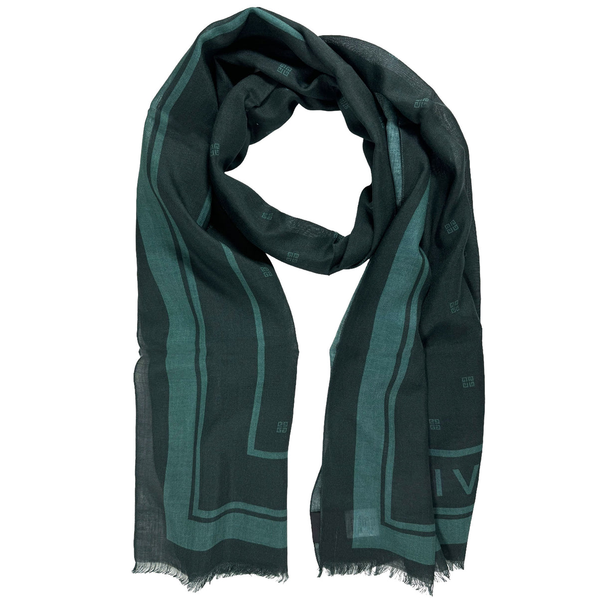 Givenchy Scarf Dark Green Logo