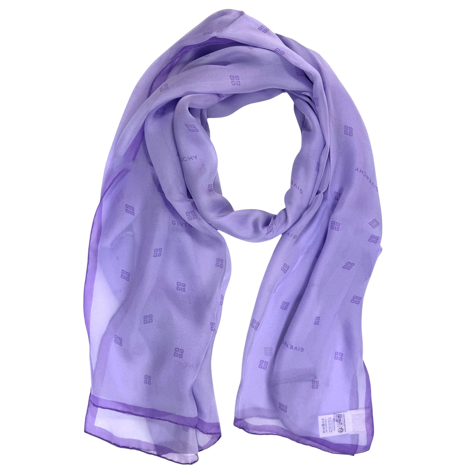 Givenchy Scarf Lilac Logo 