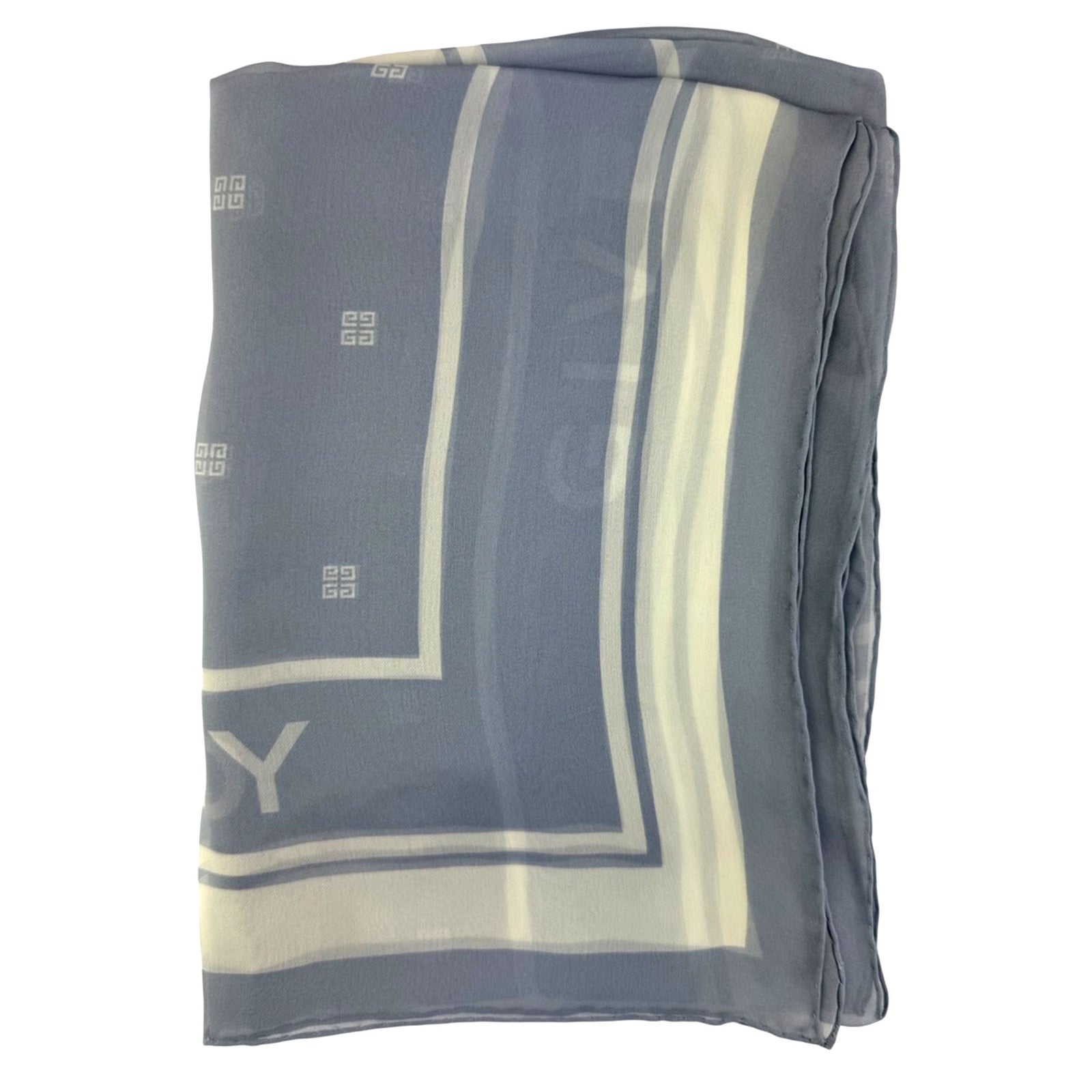 Givenchy Scarf Lavender 4G Design - Chiffon Silk Shawl