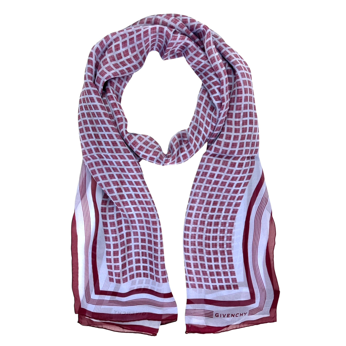 Givenchy Scarf 4G Logo Design - Chiffon Silk Shawl