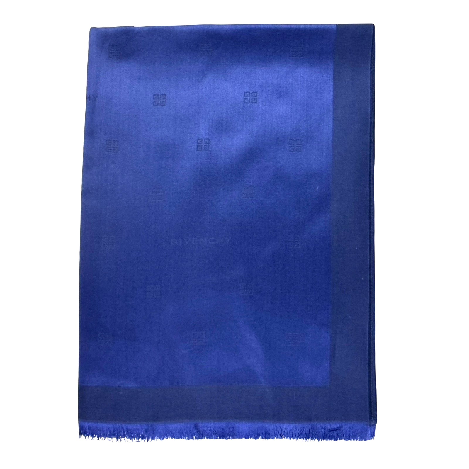 Givenchy Scarf Navy 4G Logo Design - Chiffon Silk Shawl