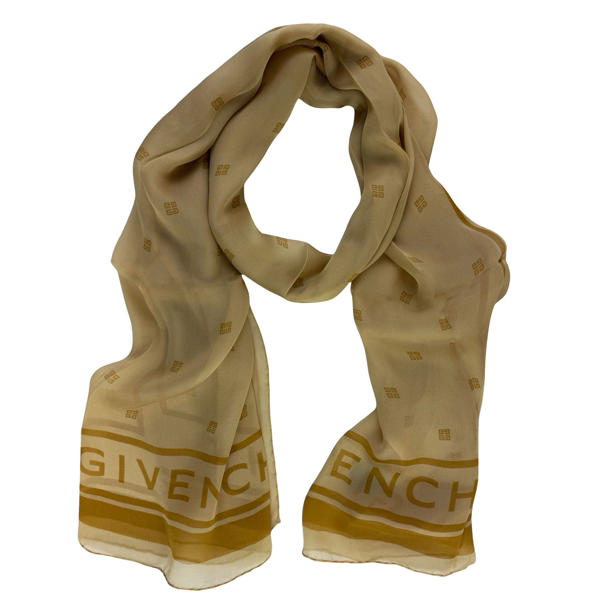Givenchy Scarf Beige Olive-Brown