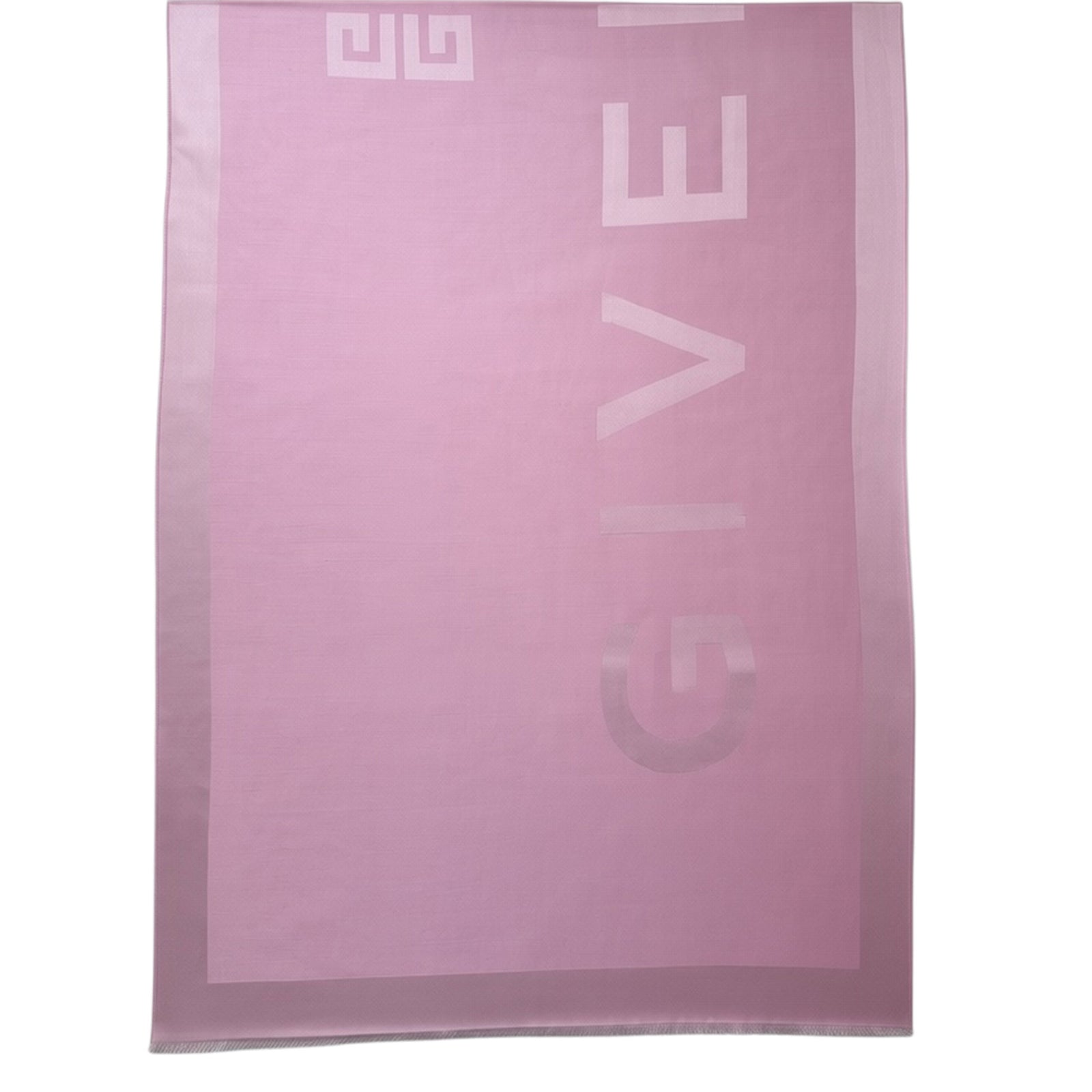Givenchy Scarf Pink 4G Logo Design - Silk Shawl