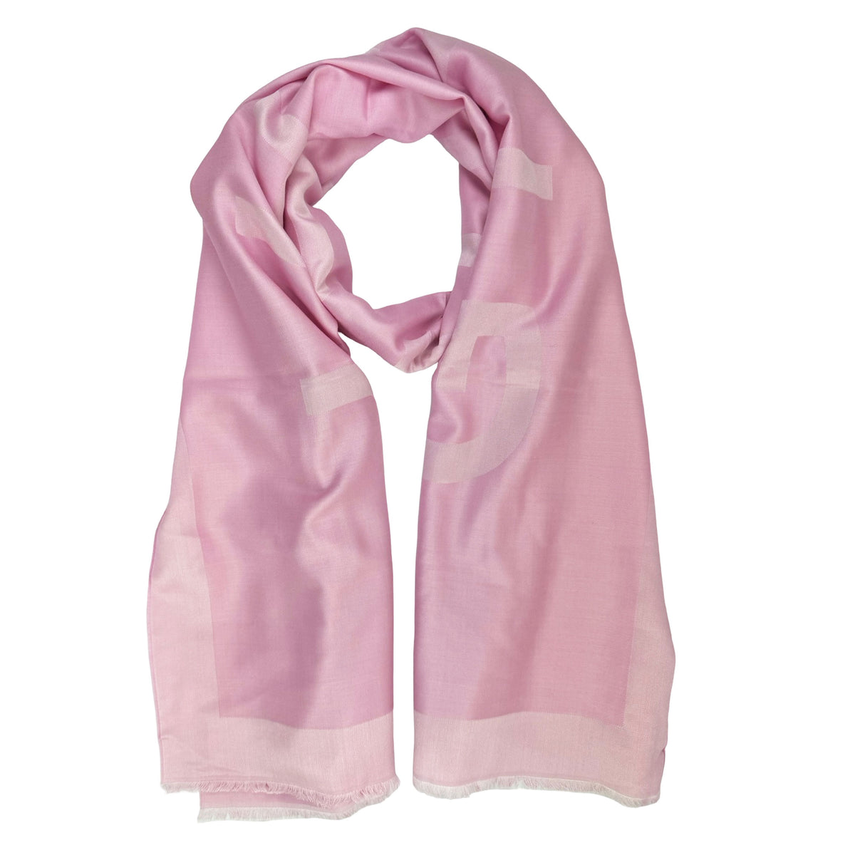  Givenchy Scarf Pink 4G Logo Design - Silk Shawl