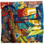 Christian Lacroix Scarf Blue Green Orange Design - Square Twill Silk Scarf