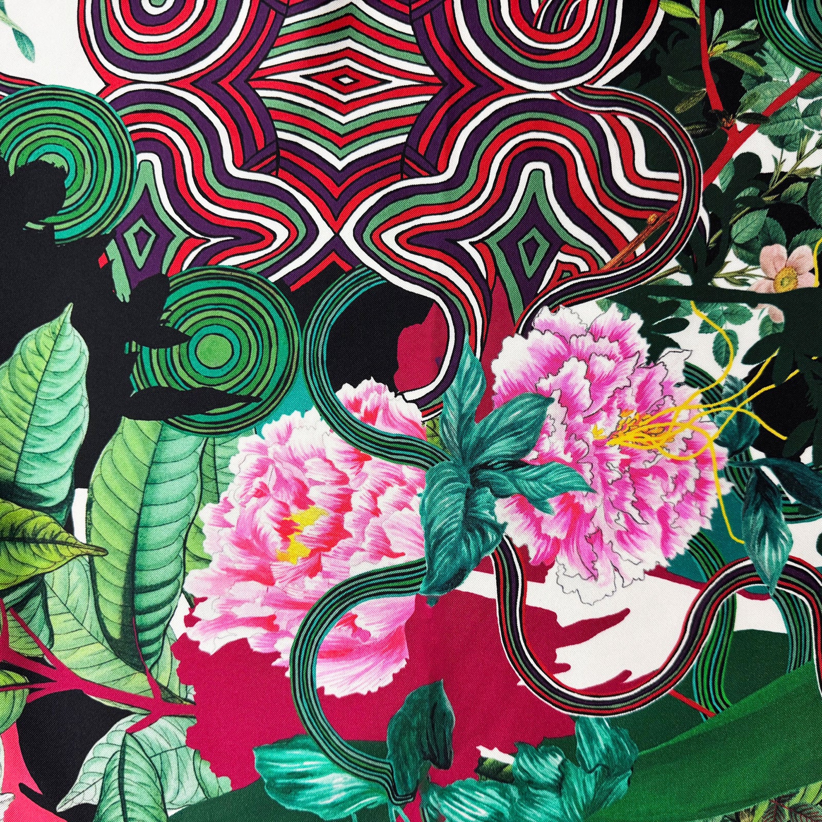 Christian Lacroix Scarf Signature Floral Bouquet - Square Twill Silk Foulard