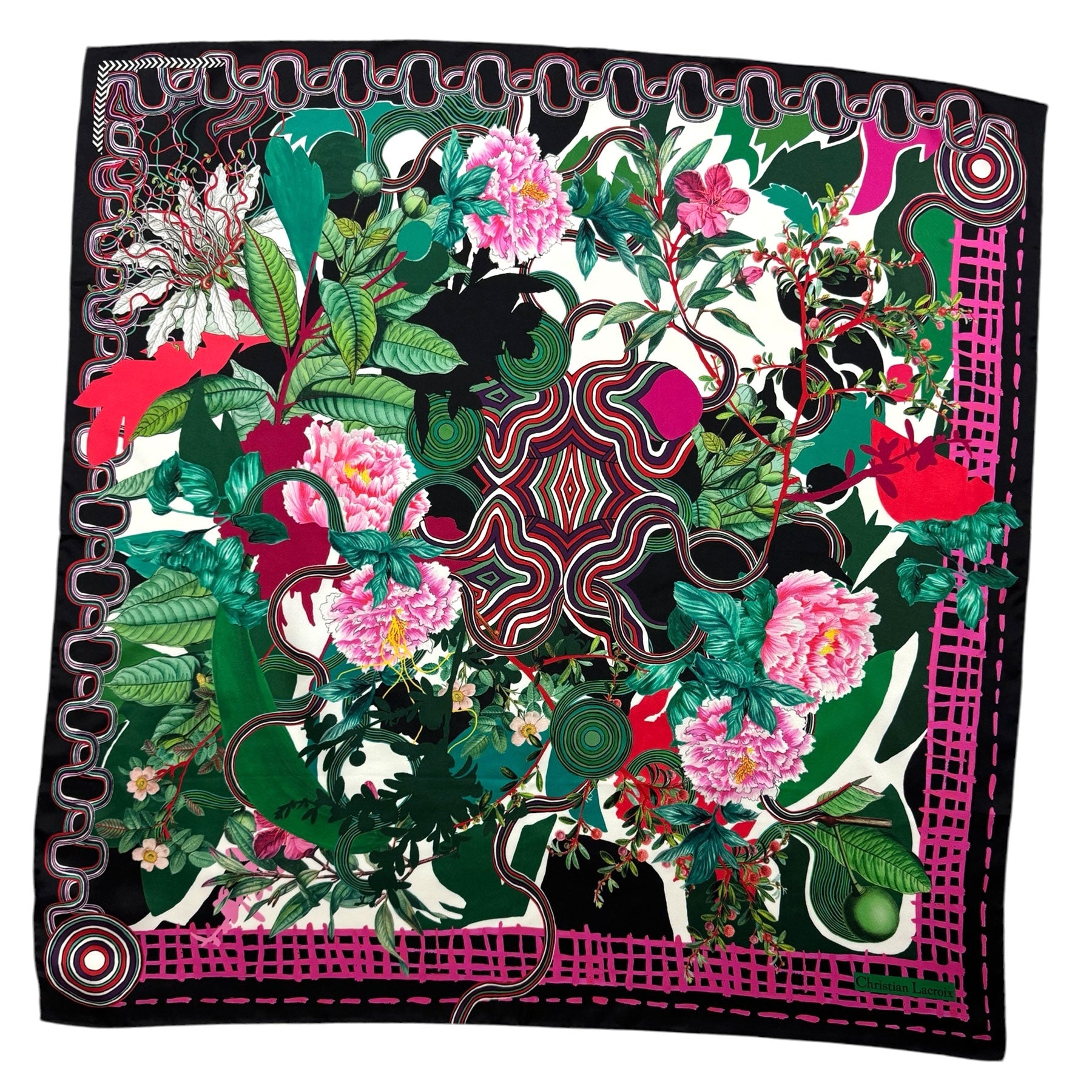 Christian Lacroix Scarf Signature Floral - Square Twill Silk