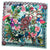 Christian Lacroix Scarf Light Blue Floral Bouquet - Square Twill Silk Foulard