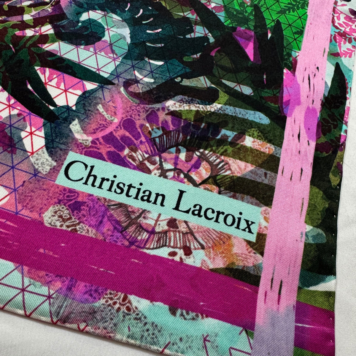 Christian Lacroix Scarf - Square Twill Silk Foulard New