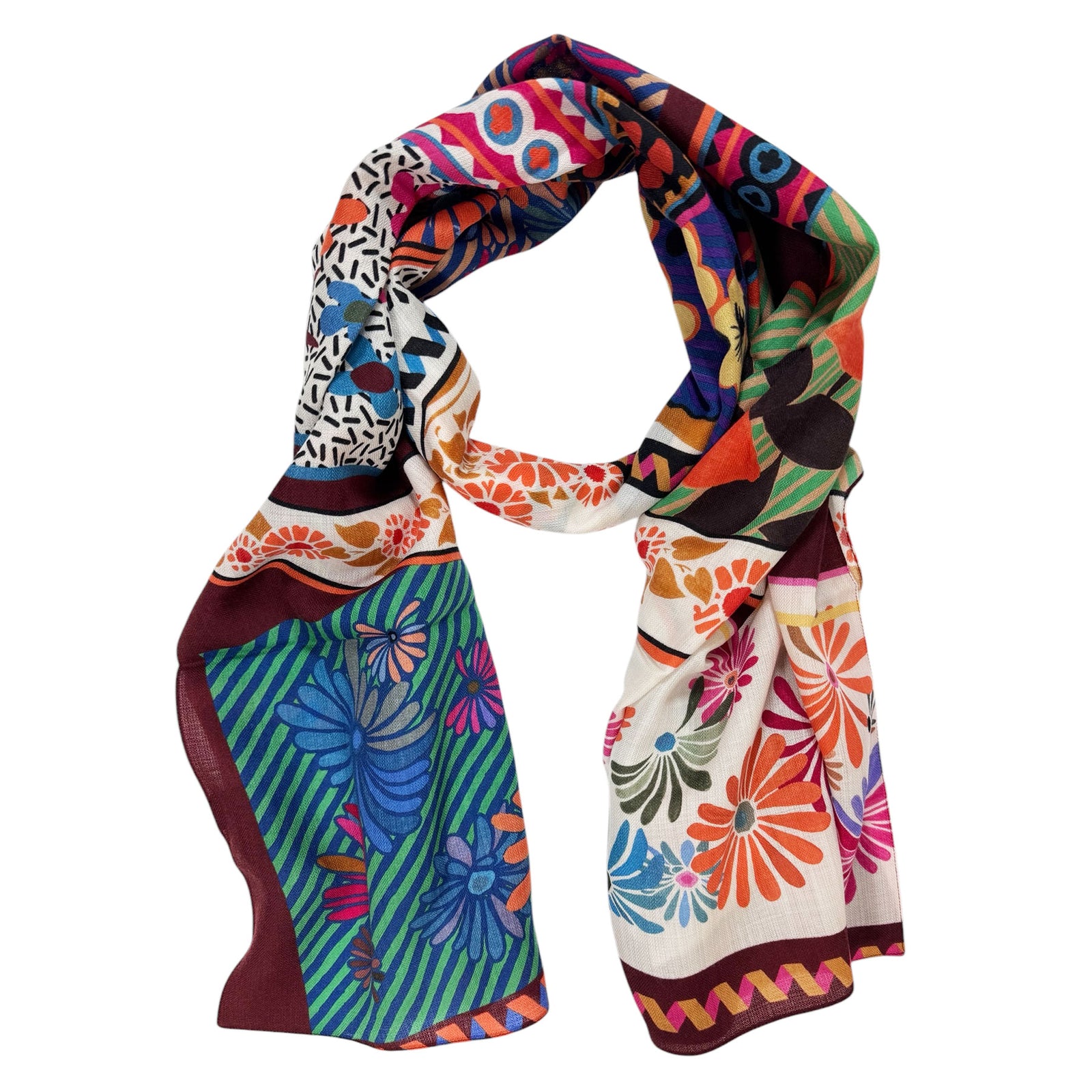Christian Lacroix Scarf Colorful Floral 
