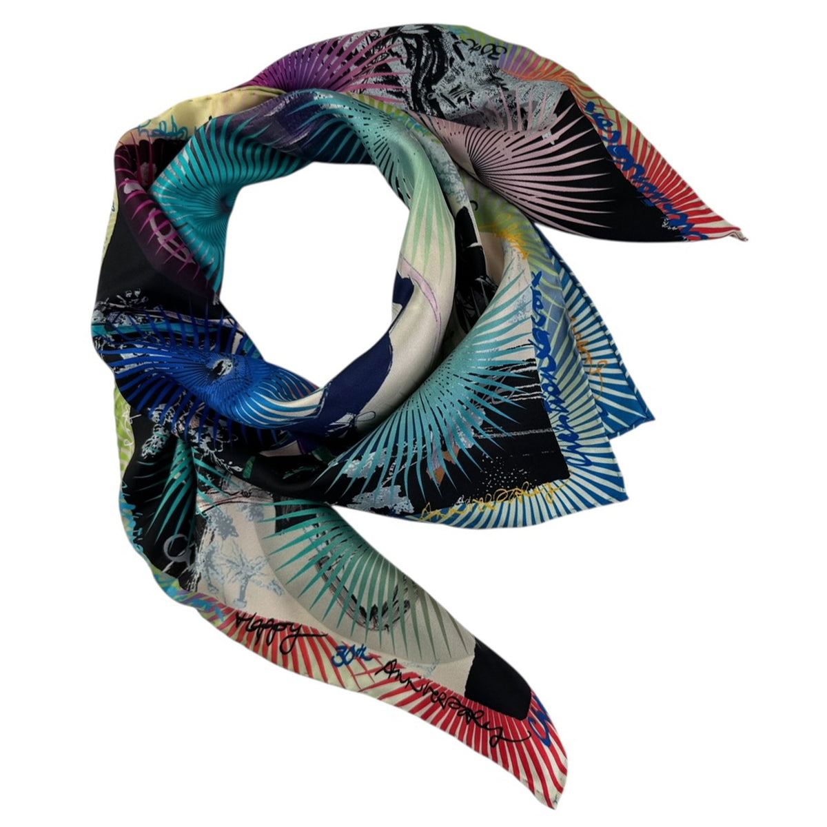 New Lacroix Scarf Animal &amp; Birds Print 