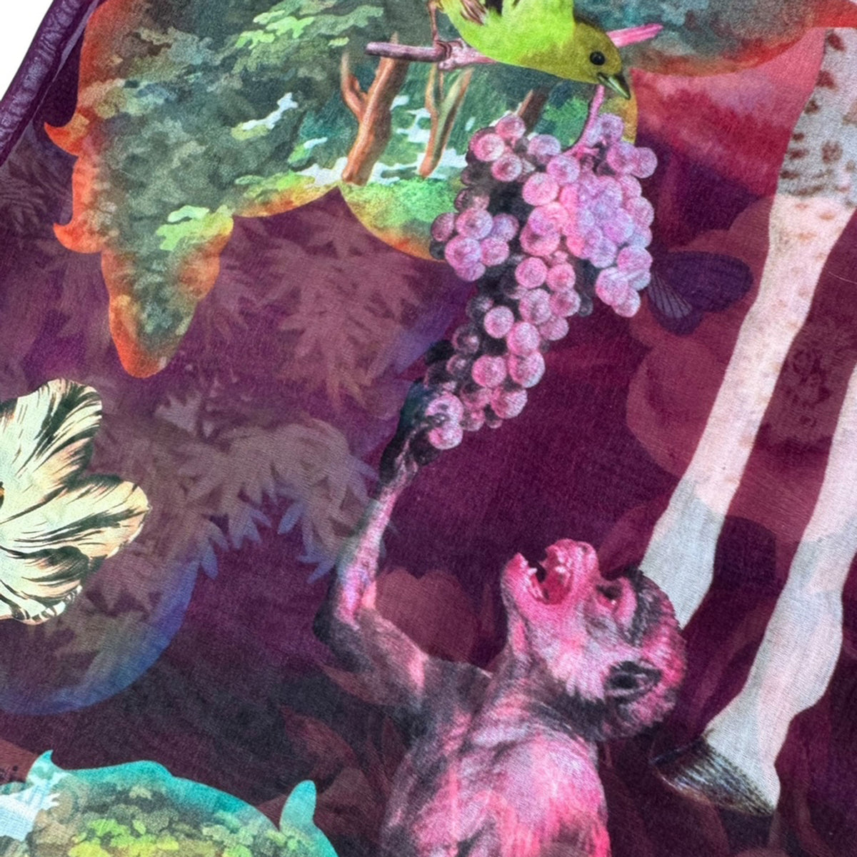 Christian Lacroix Scarf Dark Fantasy Print With Giraffe