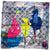 Christian Lacroix Scarf Gray Navy Acid Pink Design