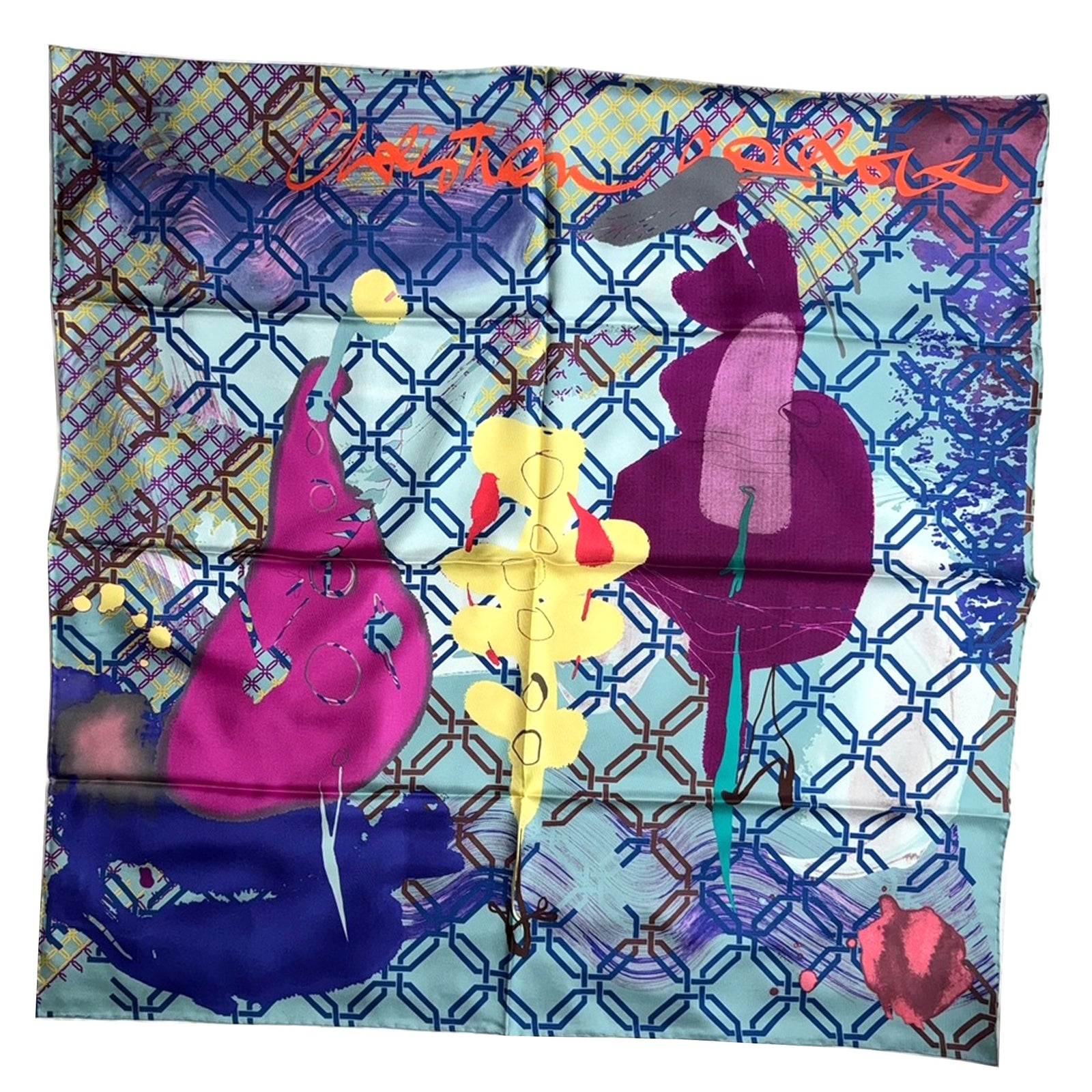 New  Twill Silk Square Foulard