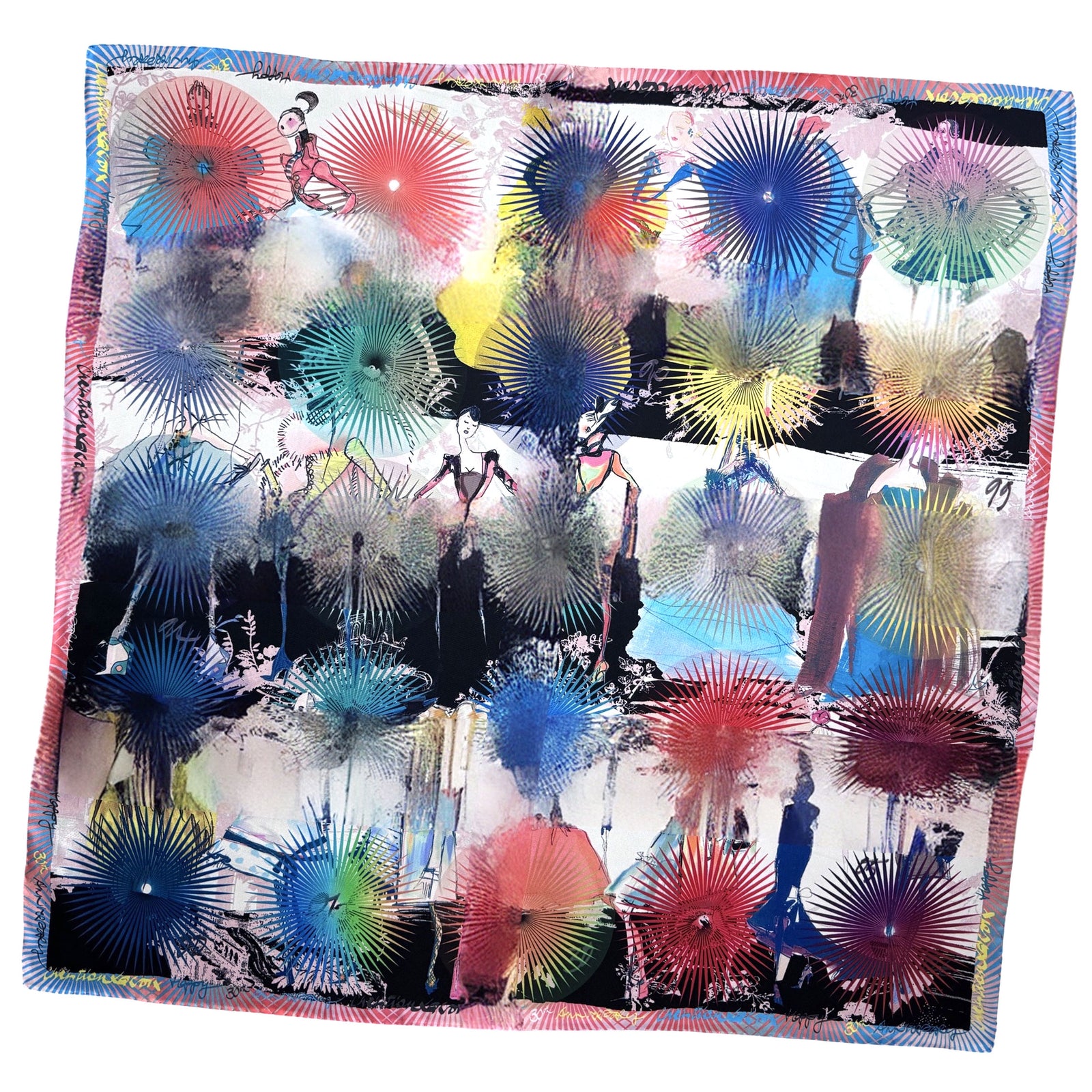 Christian Lacroix Scarf Fashion Models Design - Twill Silk Square Foulard