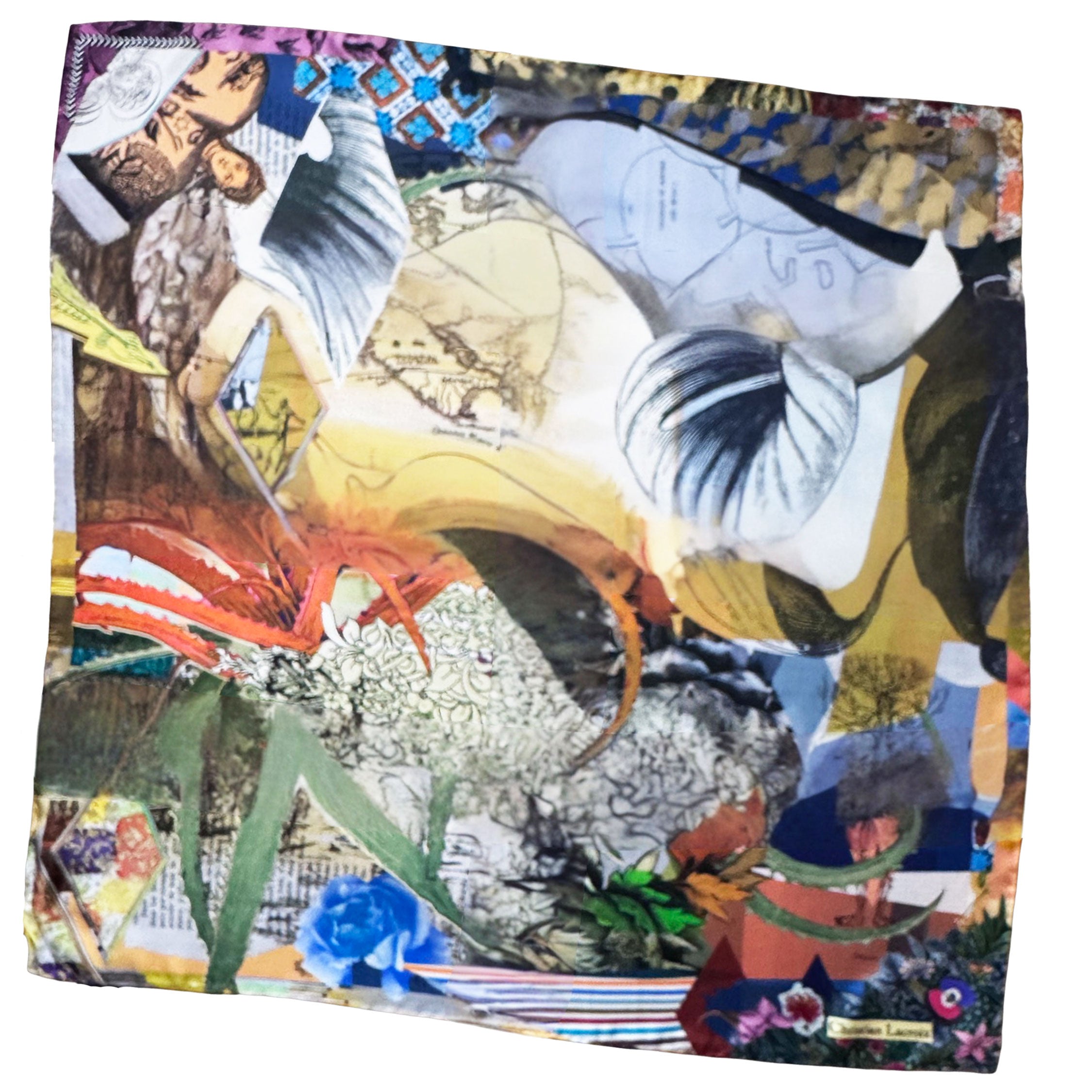 Christian Lacroix Scarf Collage - Twill Silk Square Foulard - Como