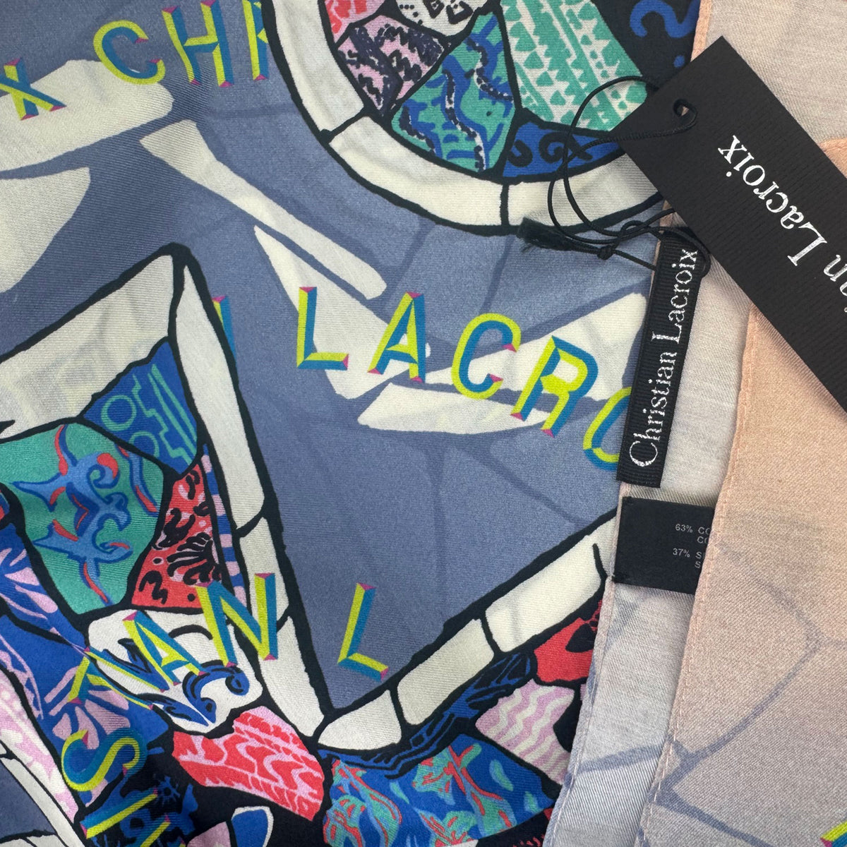 Christian Lacroix Scarf Pink - Cotton Silk Shawl