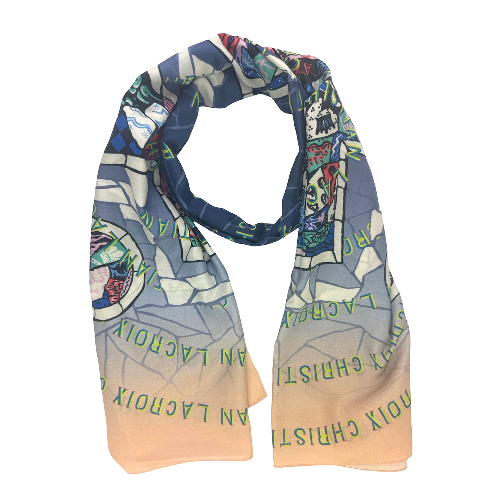 Christian Lacroix Scarf Pink - Cotton Silk Shawl