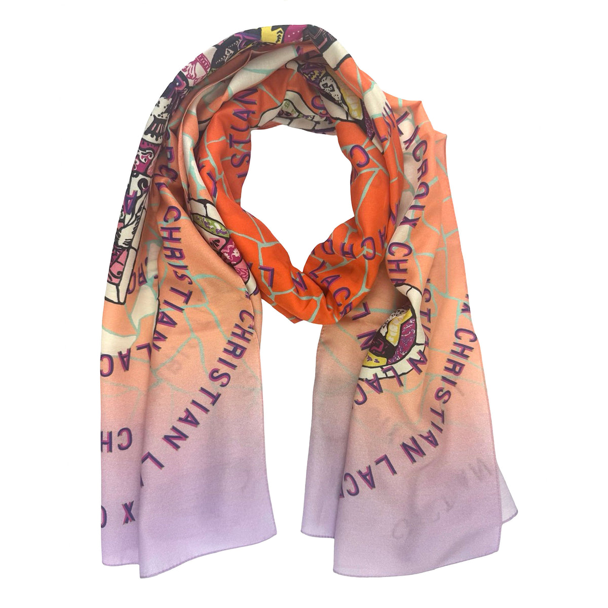 Christian Lacroix Scarf Lilac Pink - Cotton Silk Shawl