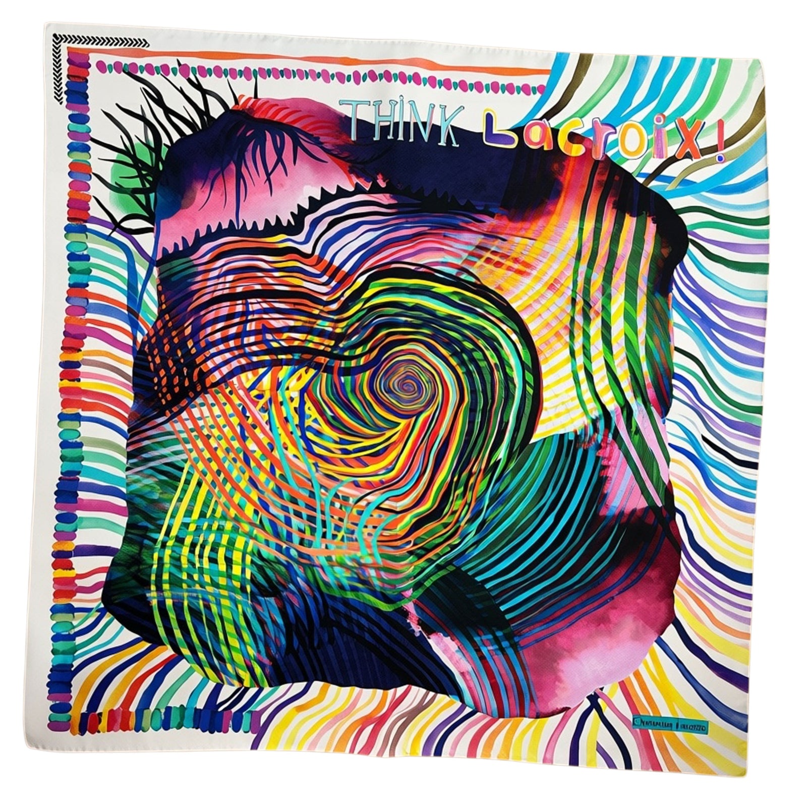 Christian Lacroix Scarf Signature Design - Twill Silk Square Foulard