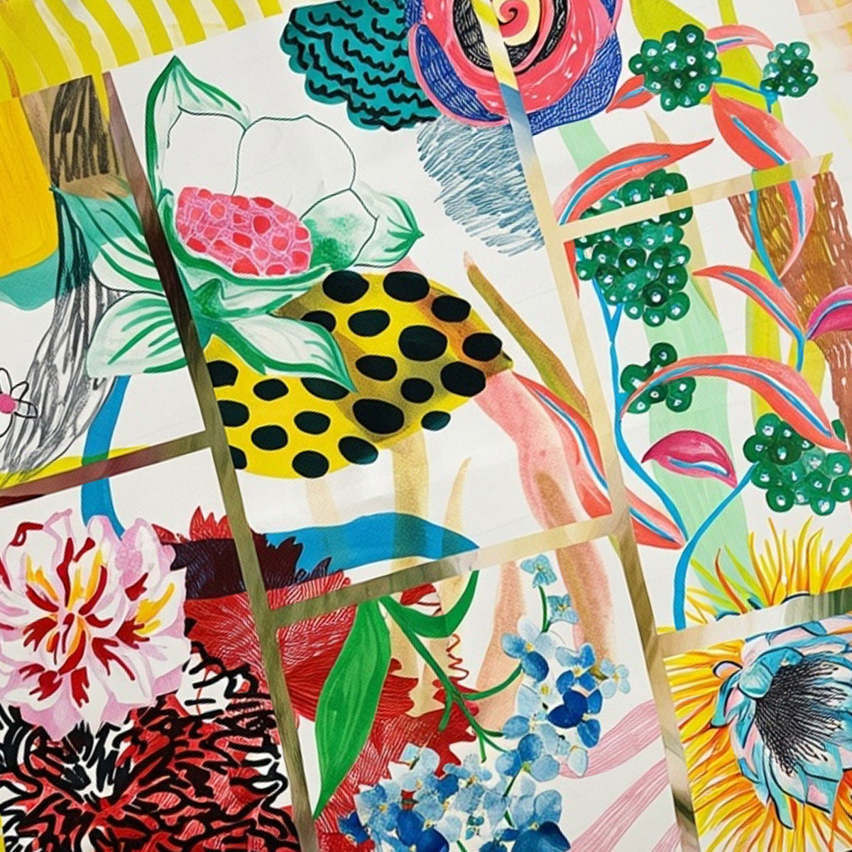 Lacroix Scarf Floral - Twill Silk Square Foulard