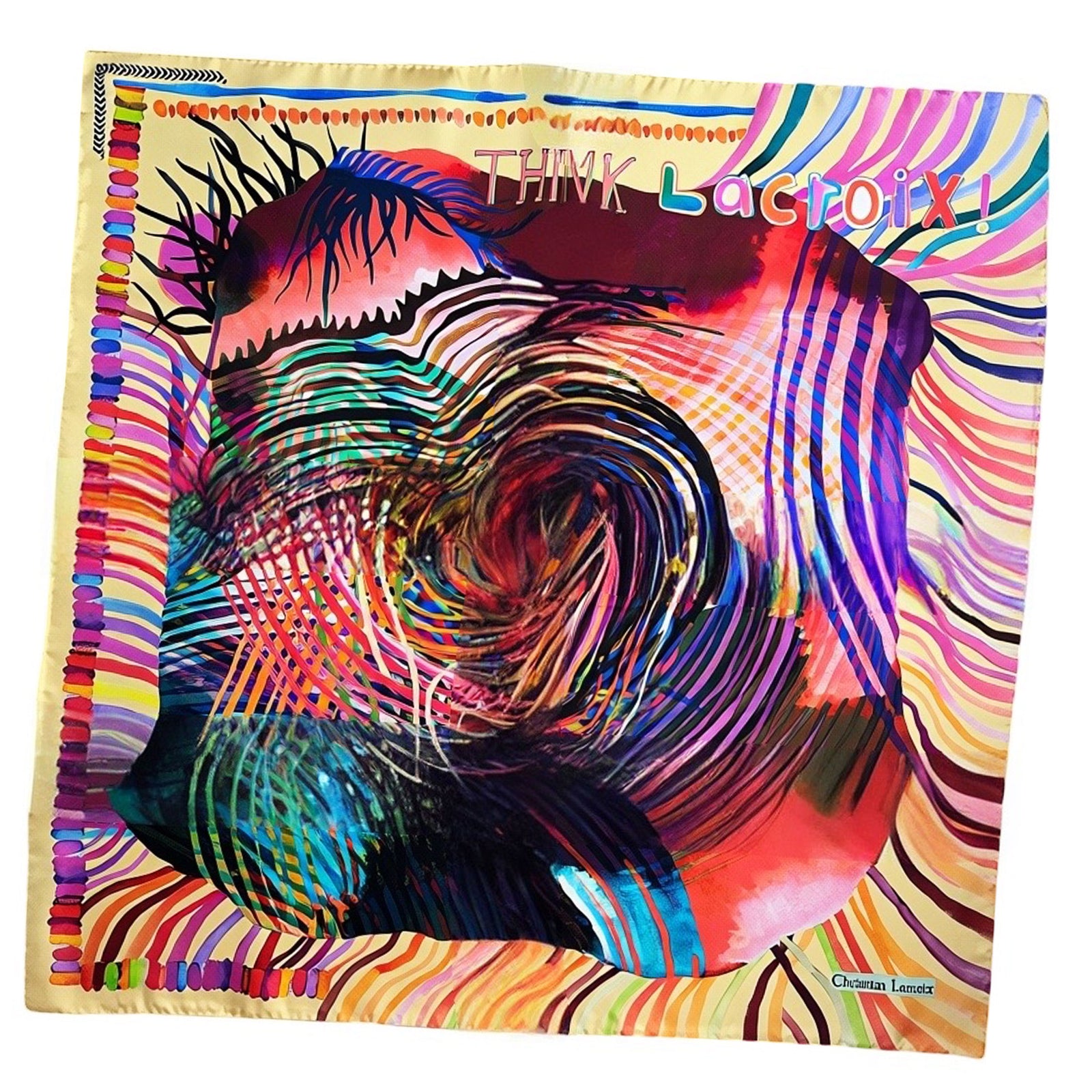 Christian Lacroix Scarf Think Lacroix - Twill Silk Square Foulard