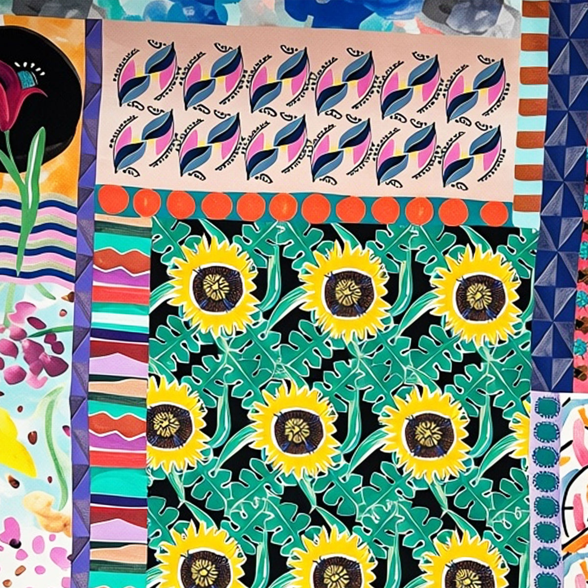 Christian Lacroix Scarf Floral Patch - Twill Silk Square Foulard